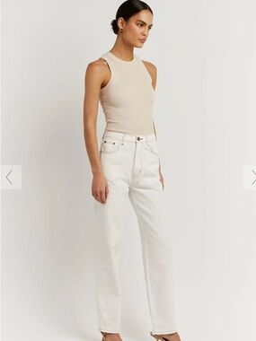 DISSH Straight Leg Women's Jeans in White